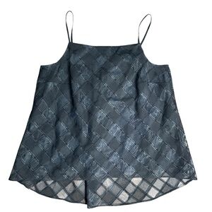 Worth Black Check Square Sleeveless Top Sz 10